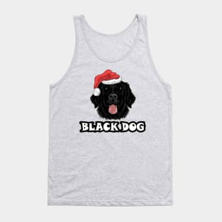 black dog merry christmas Tank Top